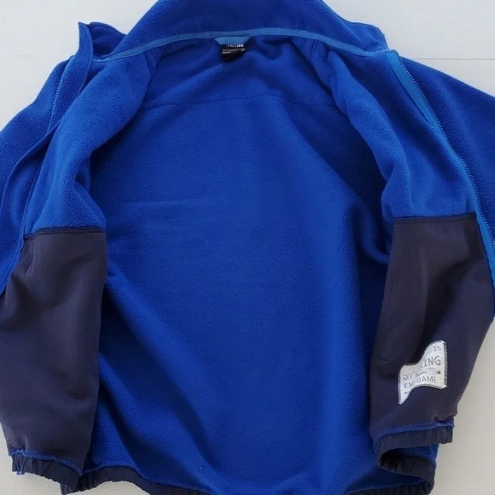 THE NORTH FACE DENALI FLEECE JACKET KIDS/BOYS SIZE XL 18/20 ROYAL NAVY B…